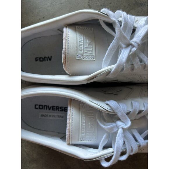 Converse All Star White Leather Men’s Size 12 Chuck Taylors - Picture 6 of 12